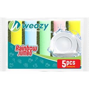 Burete de vase WEAZY Rainbow Jumbo, 5 bucati