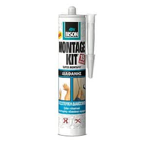 Adeziv pentru constructii BISON Montage Kit, transparent, 310 g
