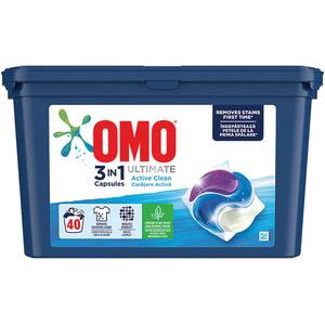 Detergent capsule OMO Ultimate ActiveClean, 40 capsule