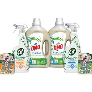 Pachet detergenti pentru curatenia casei OMO + DOMESTOS + CIF, 6 bucati