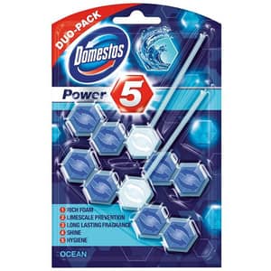 Odorizant toaleta DOMESTOS Power 5 Ocean, 2 x 55g