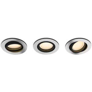 Set 3 spoturi LED smart PHILIPS HUE Milliskin, 3 x 5W, 1050lm, IP20, aluminiu