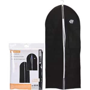 Husa protectie costum, plastic, 60 x 137 cm, negru