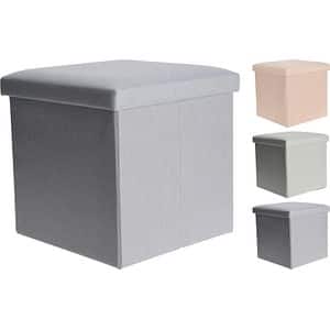 Taburet, spatiu depozitare, poliester, 38x38x38cm, diverse culori