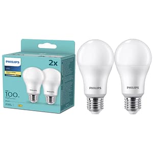 Set 2 becuri LED PHILIPS 8720169191716, E27, 13W, 1521lm, lumina calda