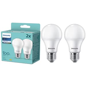 Set 2 becuri LED PHILIPS 8720169191730, E27, 13W, 1521lm, lumina neutra