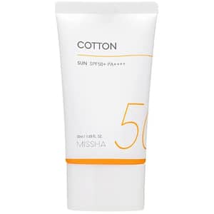 Crema protectie solara MISSHA Block Cotton Sun, formula lapte-gel, SPF 50, 50ml