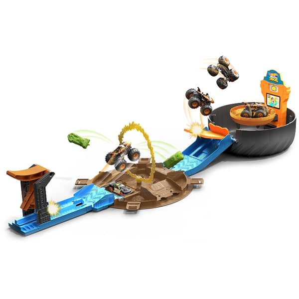 Hot wheels monster jam stunt stadium store