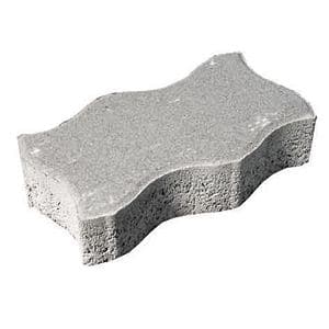 Pavaj ondulat, 22 x 11.2 x 6 cm, beton, gri, 40 buc/mp  