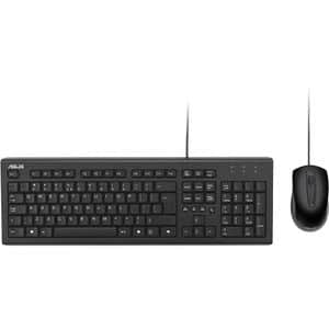Kit tastatura si mouse cu fir ASUS U2000, USB, negru