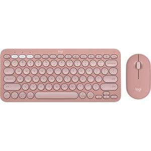 Kit mouse si tastatura wireless LOGITECH Pebble 2 Combo, Bluetooth, roz