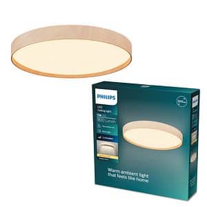 Plafoniera LED PHILIPS Stylique, 17W, 1800lm, IP20, lumina calda, maro