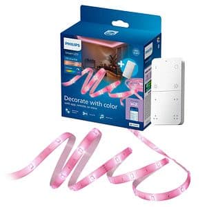 Banda LED Smart PHILIPS, RGB, telecomanda inclusa, 22W, 3800lm, 10 m