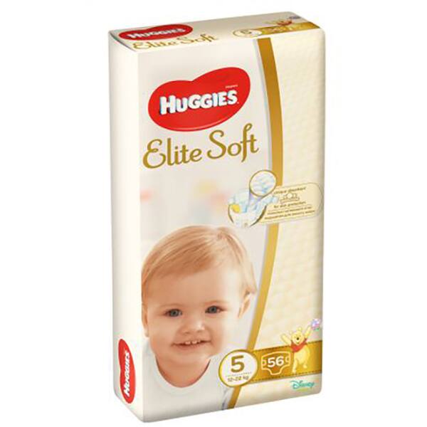 Scutece Huggies Elite Soft Nr 5 Unisex 12 22 Kg 56 Buc