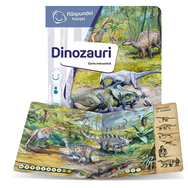 Carte interactiva RASPUNDEL ISTETEL Dinozauri 19587, 6 ani+, multicolor