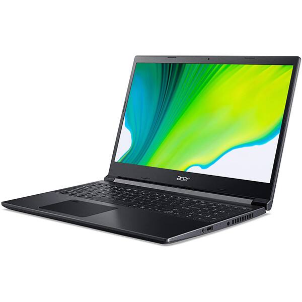 Laptop ACER Aspire 7 A715-41G, AMD Ryzen 5 3550H pana la 3.7GHz, 15.6" Full HD, 8GB, SSD 512GB, NVIDIA GeForce GTX 1650 4GB, Free Dos, negru