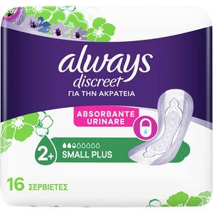 Absorbante incontinenta ALWAYS Discreet Pads Small Plus, 16 buc