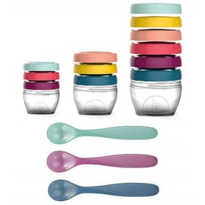Recipiente stocare hrana BABYMOOV A004310, 27 piese, multicolor