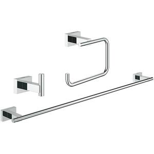 Set accesorii baie GROHE Cube Guest 3in1 40777001, 3 accesorii, crom