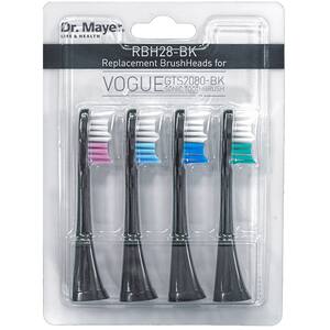 Rezerve periuta de dinti electrica DR. MAYER RBH28-BK, 4 buc