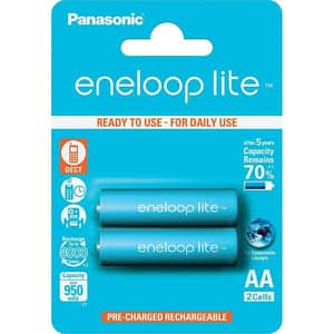 Acumulatori PANASONIC Eneloop Lite LR6/AA, 950mAh, 2 bucati
