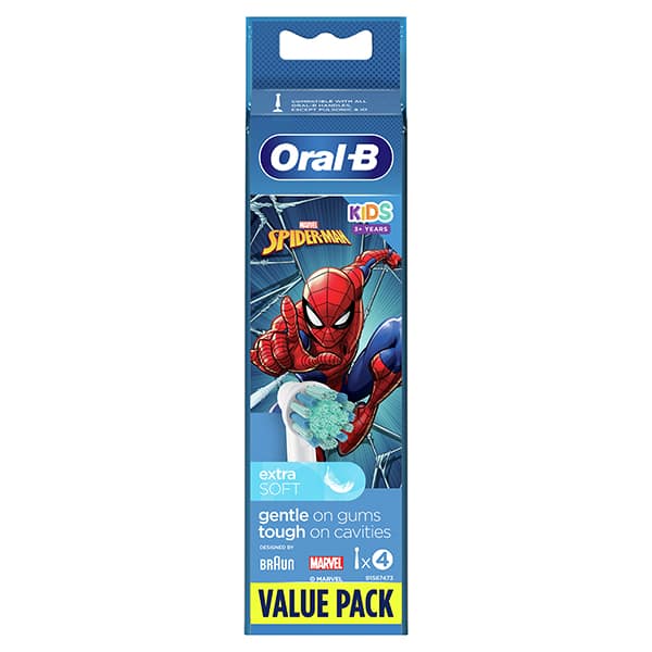 Rezerve periuta de dinti electrica pentru copii ORAL-B Spiderman, 4buc
