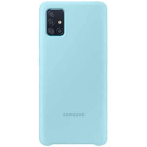 Carcasa pentru SAMSUNG Galaxy A71, EF-PA715TLEGEU, silicon, albastru