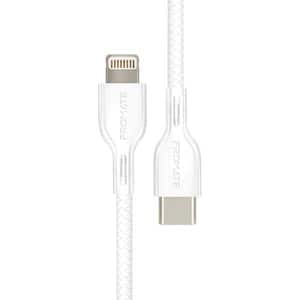 Cablu date PROMATE Powerlink, USB-C - Lightning, 1.2m, alb