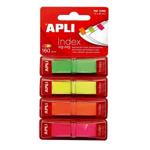 Index APLI Pop-up, 12 x 45 mm, hartie, plastic, 4 x 40 file, diverse culori