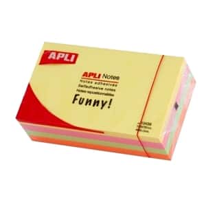 Notite autoadezive colorate  APLI, 400 file, 125 x 75mm, diverse culori