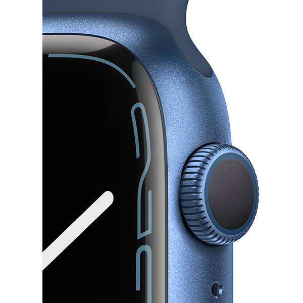APPLE Watch Series 7, GPS, 41mm Blue Aluminium Case, Abyss Blue Sport Band 