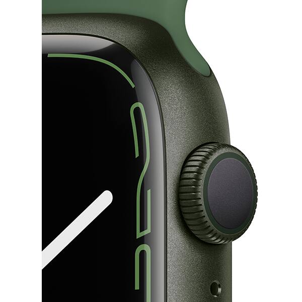 APPLE Watch Series 7, GPS, 41mm Green Aluminium Case, Clover Sport Band