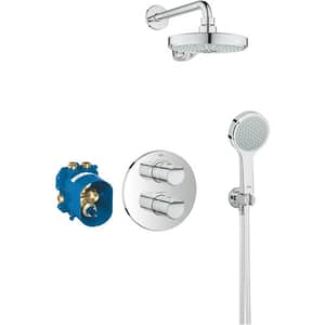 Sistem dus GROHE Grohtherm 2000 Power Soul 190 34283001, termostat, 3 functii, crom