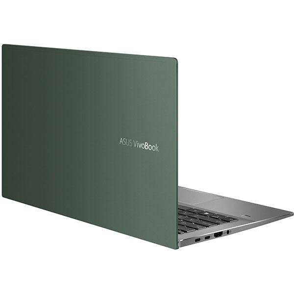 Laptop ASUS VivoBook S14 S435EA-KC085, Intel Core i7-1165G7 pana la 4.7GHz, 14" Full HD, 8GB, SSD 512GB, Intel Iris Xe Graphics, Free Dos, verde inchis 
