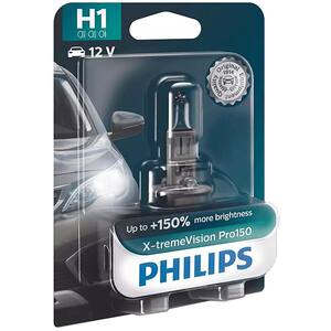 Bec auto PHILIPS Xtreme Vision+ , 150%, H1, 3450K, 55W, 1 buc