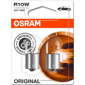 Bec auto halogen OSRAM, R10W, 12V, 10W, BA15s, 2 bucati