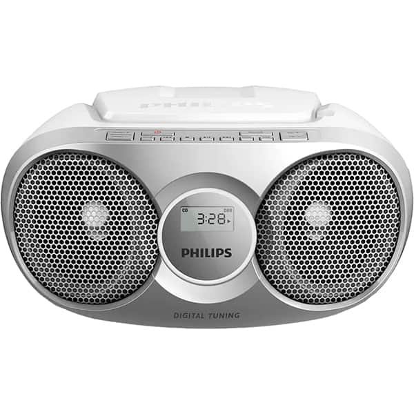Radio CD portabil PHILIPS AZ215S/12, 3 W, FM, argintiu