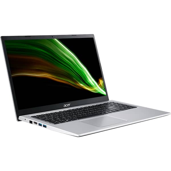 Laptop ACER Aspire 3 A315-58-7175, Intel Core i7-1165G7 pana la 4.7GHz, 15.6" Full HD, 16GB, SSD 512GB, Intel Iris Xe Graphics, Free DOS, argintiu