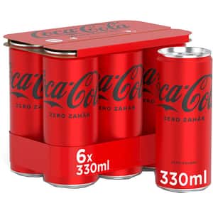 Bautura racoritoare carbocazoasa COCA-COLA Zero Zahar bax 0.33L x 6 doze
