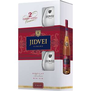Pachet Vinars Jidvei, 0.7L + 2 pahare