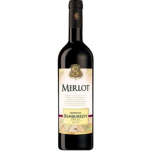 Vin rosu sec Domenile Samburesti Merlot 2020, 0.75L, bax 6 sticle