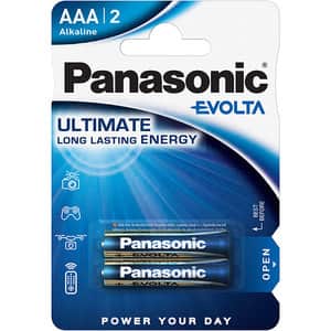 Baterii PANASONIC Evolta Alkaline LR03/AAA, 2 bucati