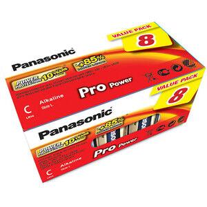 Baterii PANASONIC Pro Power Alkaline LR14/C, 8 bucati