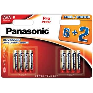 Baterii PANASONIC Pro Power Alkaline LR03/AAA, 6+2 bucati