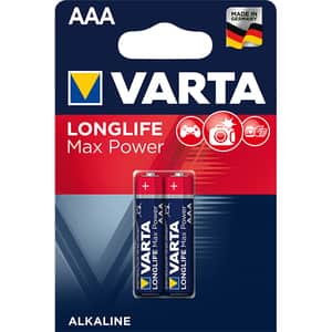 Baterii alcaline AAA VARTA Longlife Max Power, 2 bucati