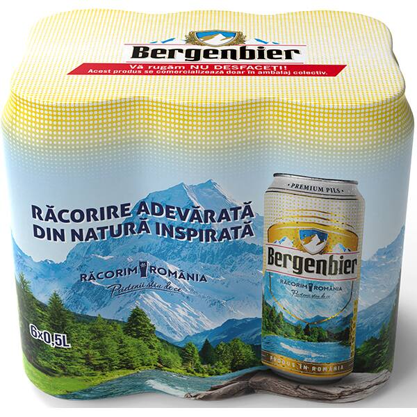 Bere Blonda Bergenbier Bax 0 5l X 6 Cutii