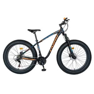 Bicicleta Fat Bike CARPAT C2600H, 26", cadru aluminiu, negru-albastru-portocaliu