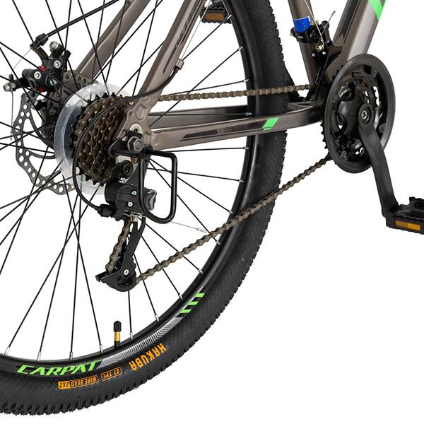 Bicicleta MTB CARPAT C2799A, 27.5", aluminiu, gri-negru-verde