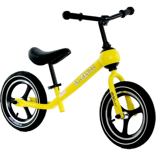 Bicicleta copii fara pedale MYRIA MY7211 Bi-Globe, 12", galben
