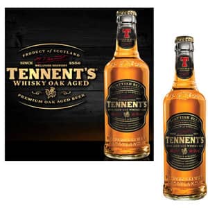 Bere cu arome Tennent's Whisky Oak bax 0.33L x 24 sticle